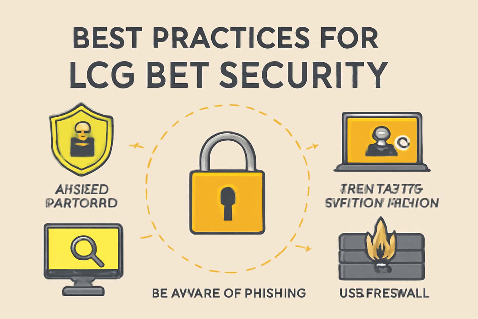 A visually appealing representation of LCG Bet security best practices in a high-tech environment.
