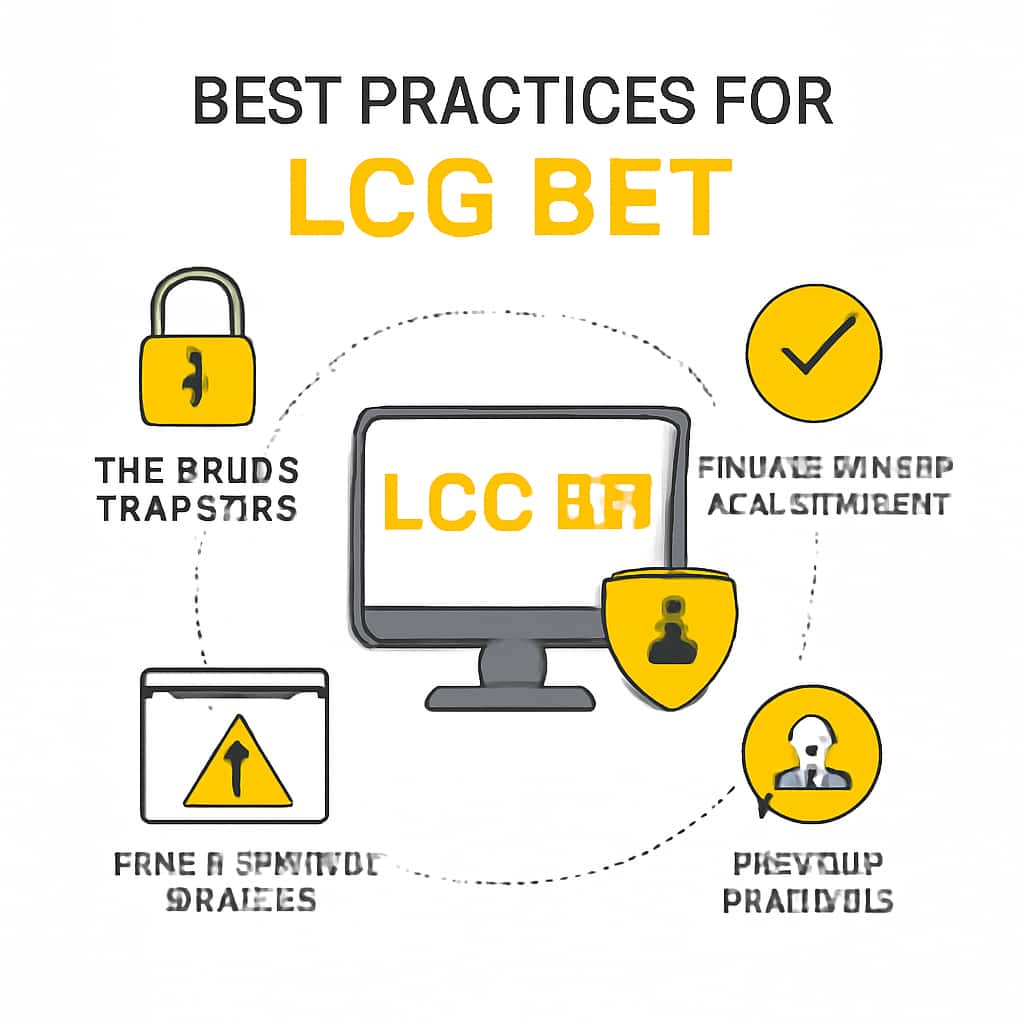 An educational diagram outlining security practices for LCG Bet.