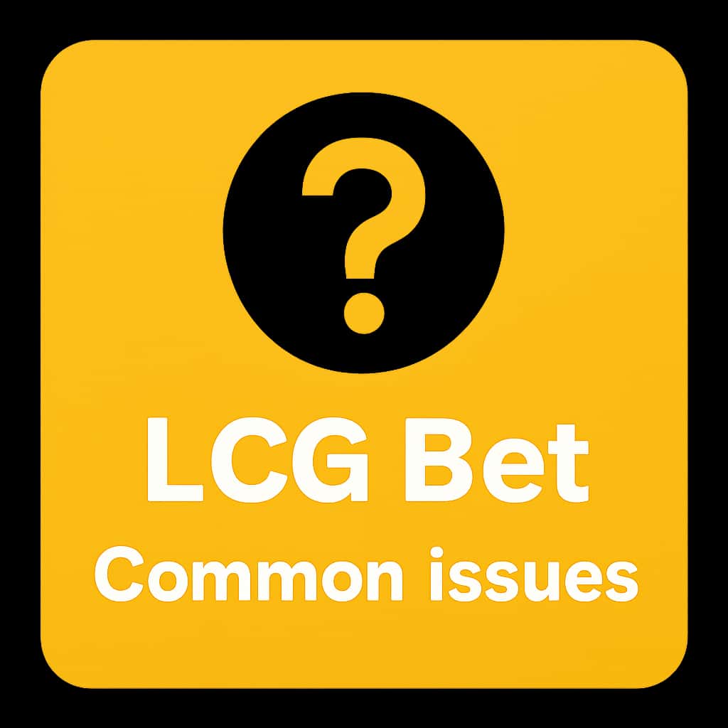 A badge design symbolizing assistance for Common LCG Bet Issues.