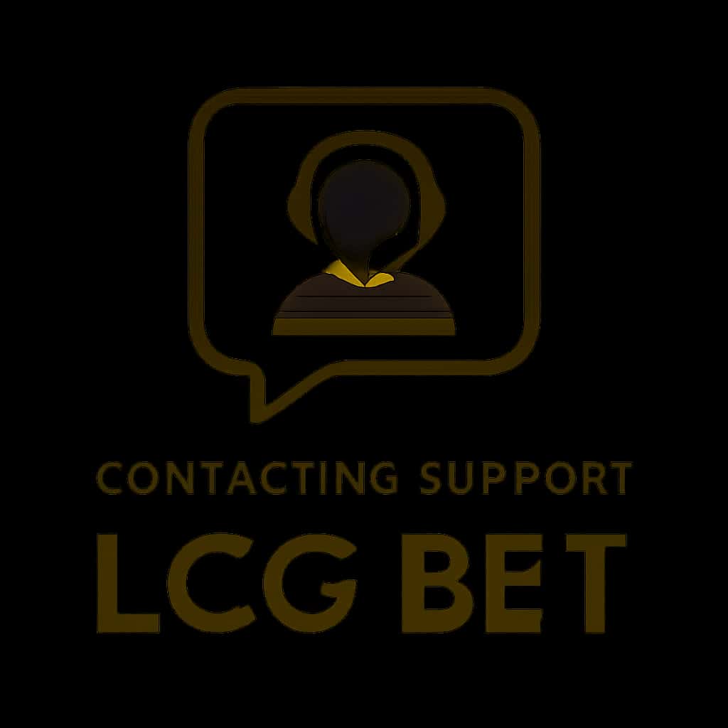 A badge design symbolizing support for LCG Bet inquiries.