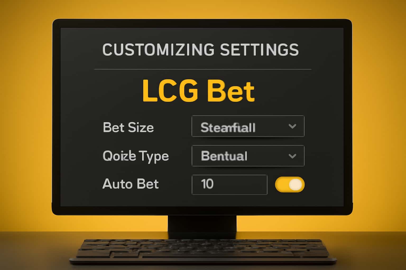 A visual representation illustrating the concept of customizing LCG Bet settings.
