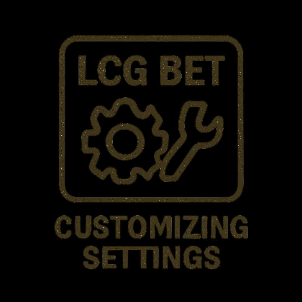 An icon depicting customization options for the LCG Bet platform.