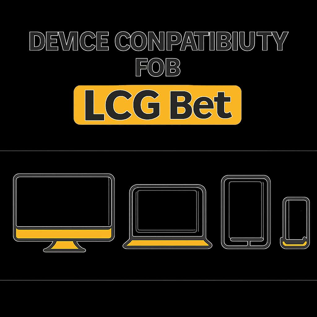 A diagram illustrating device compatibility for LCG Bet.