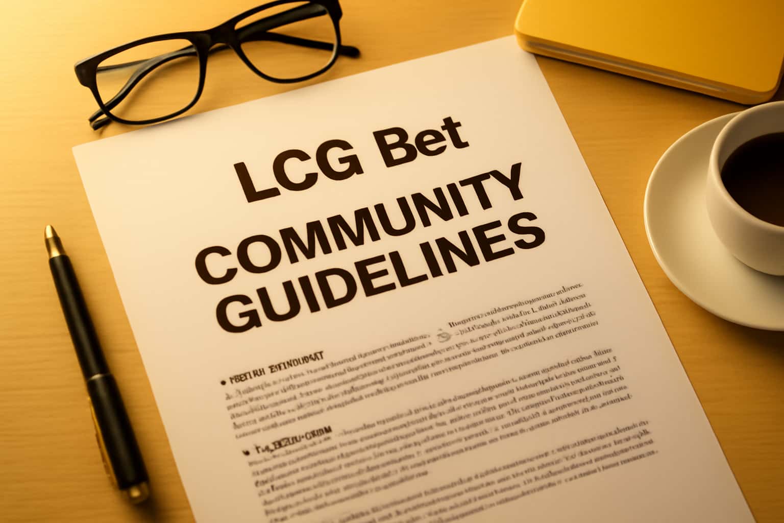 An informational graphic representing the LCG Bet Community Guidelines.
