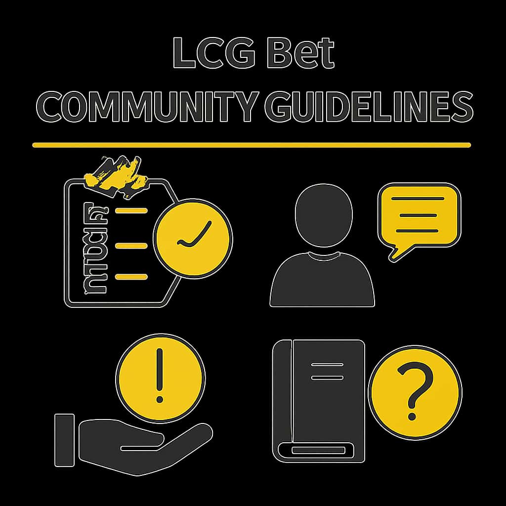 An educational diagram about the LCG Bet Community Guidelines.