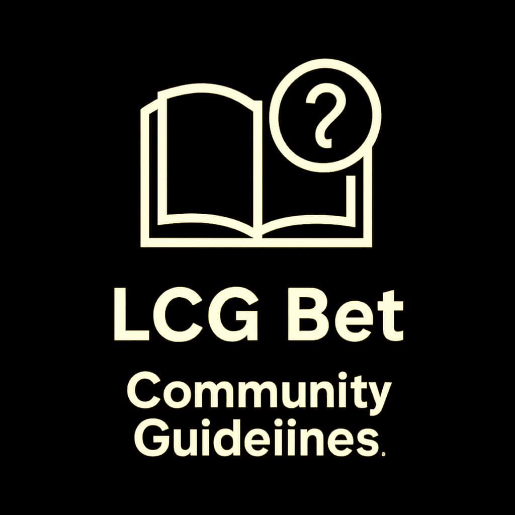 A badge illustrating the LCG Bet Community Guidelines.