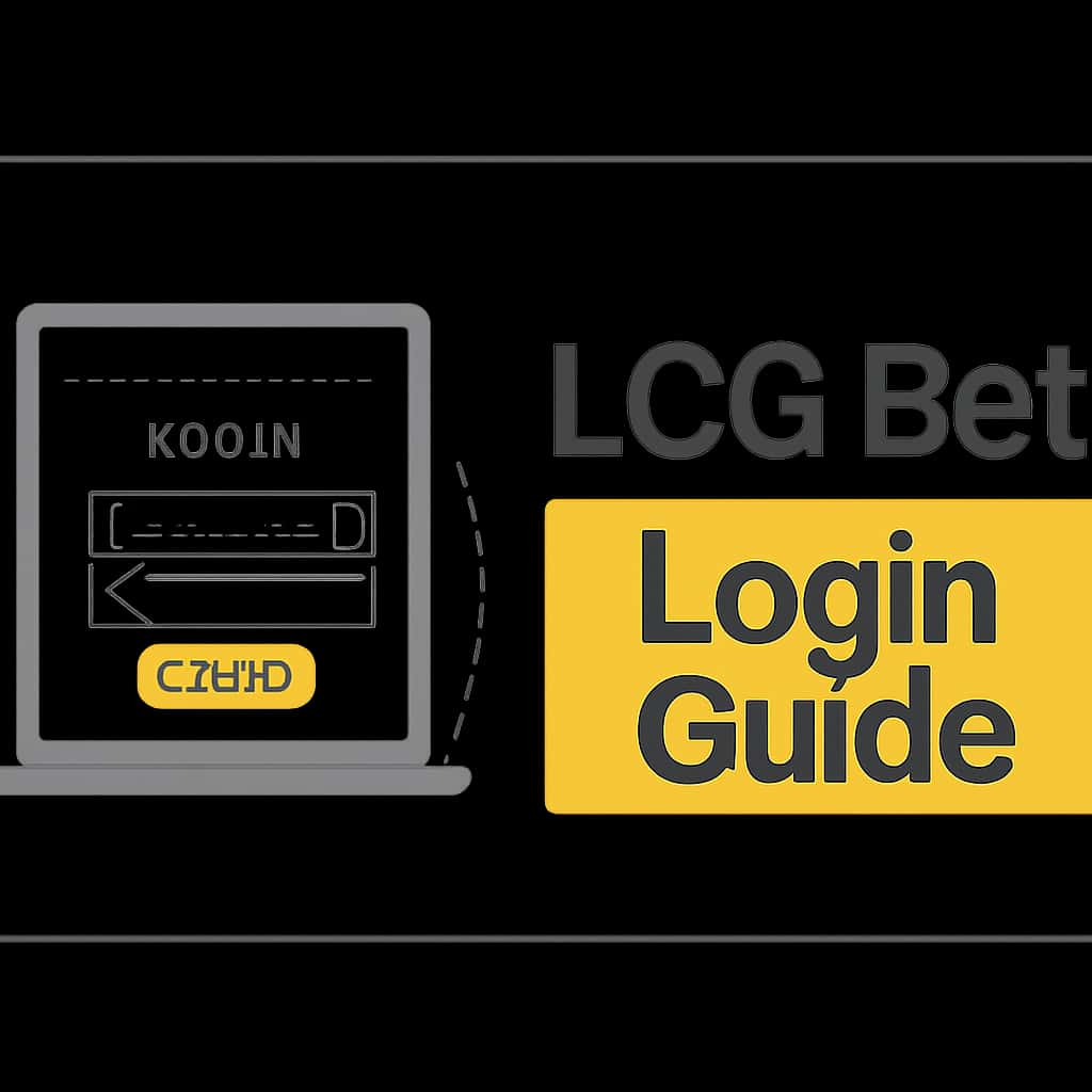 An informative diagram illustrating the steps to log into LCG Bet.