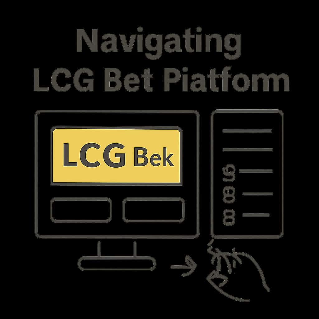 Illustration explaining LCG Bet platform features.