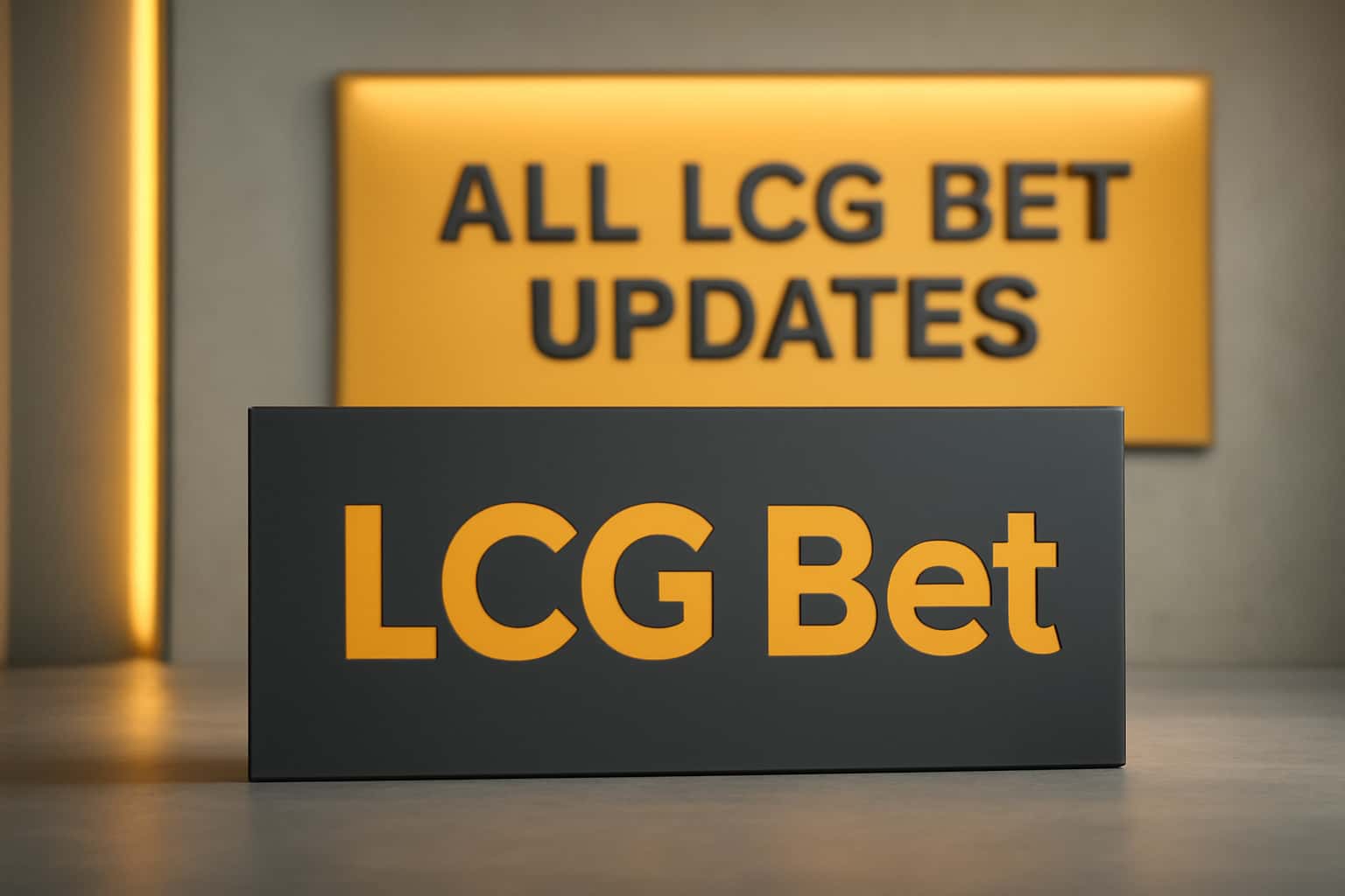 Informative scene about All LCG Bet Updates with prominent text display.