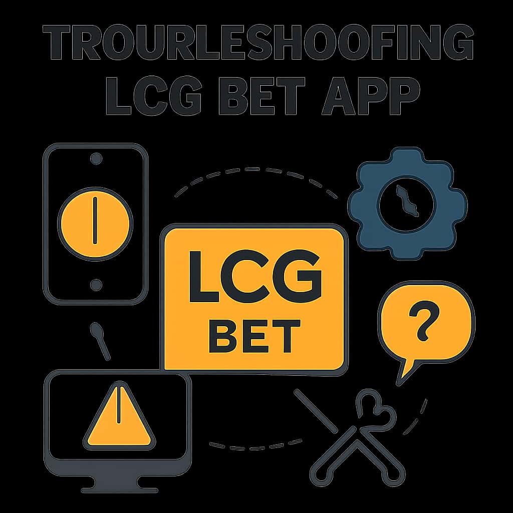An educational diagram related to LCG Bet app troubleshooting.